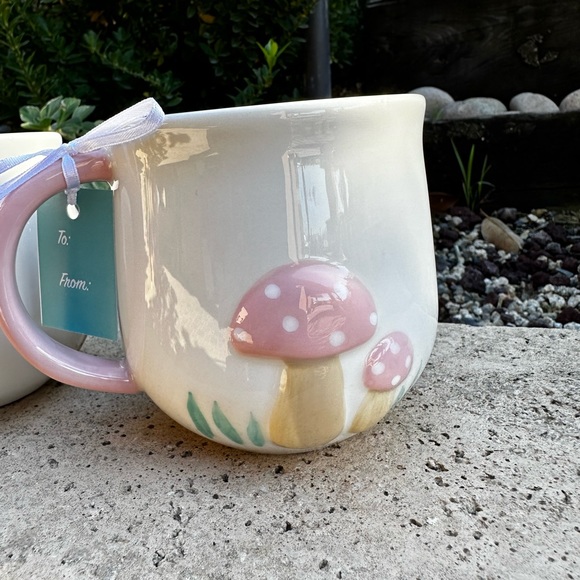 Lang pastel mushroom mugs set of 2 retro vintage new HTF viral tik tok - Picture 14 of 14